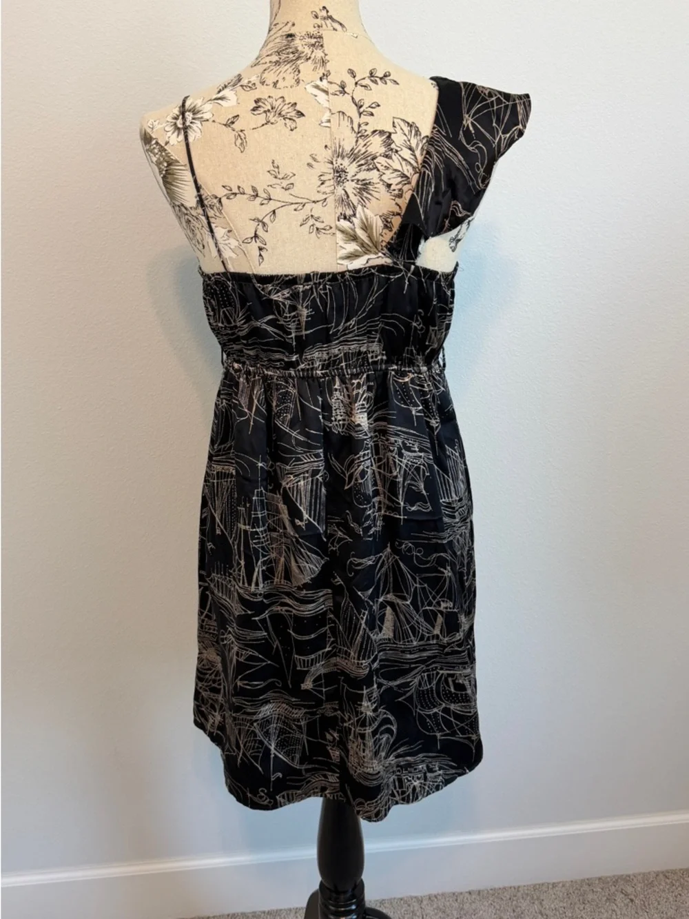 Voom by Joy Han Black One-Shoulder Print Mini Dress - Picture 6 of 12